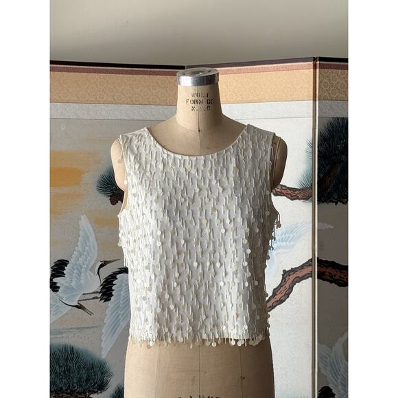 Vintage The Limited Beaded Top 1990s - Picture 1 of 3